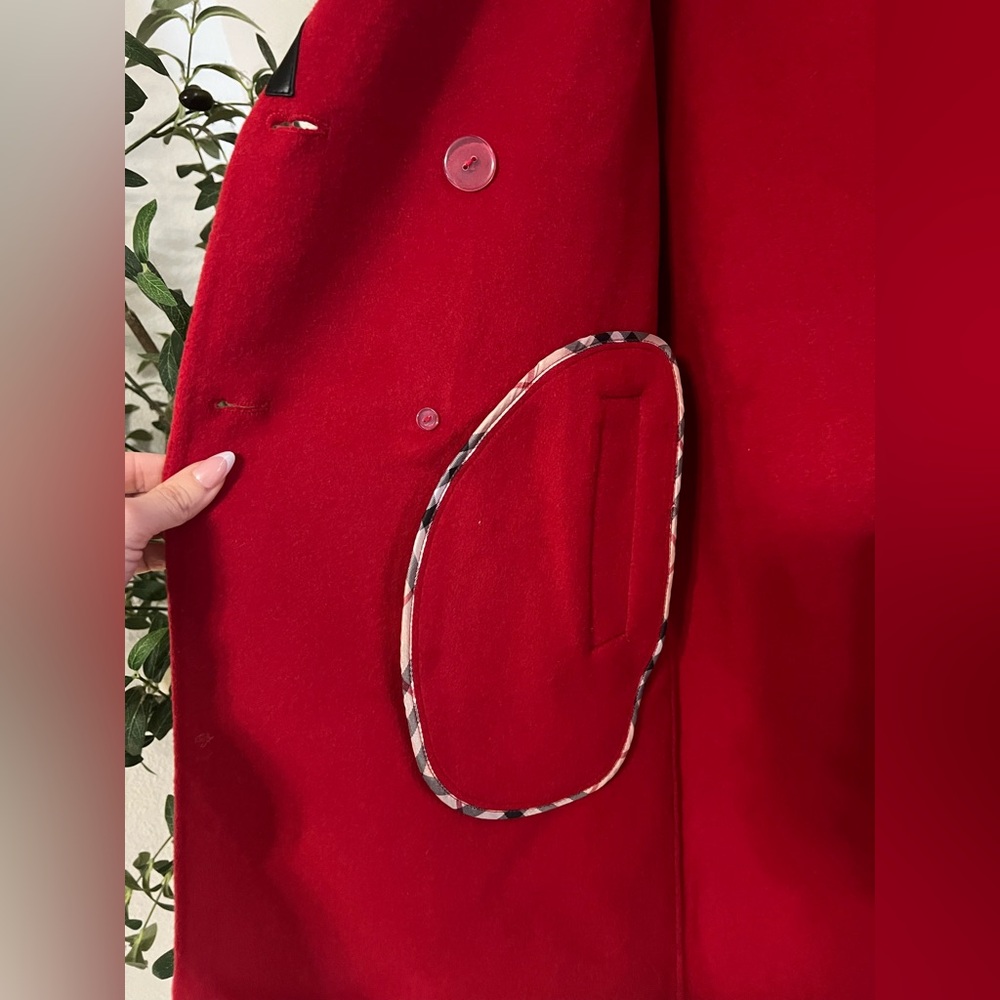 NWT Red Wool Coat - Picture 5 of 6